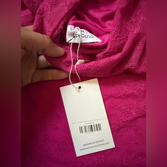 Pink Ruffled Mini Dress - Picture 5 of 6